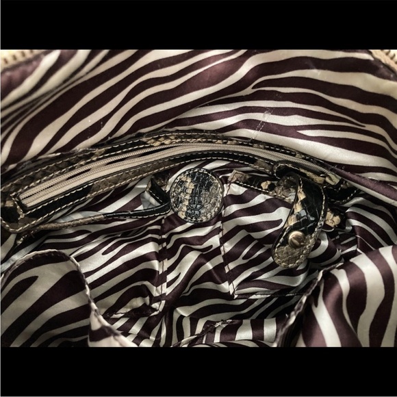 DANA BUCHMAN FAUX SNAKE SKIN EMBOSSED HOBO SHOULDER BAG - Picture 12 of 12